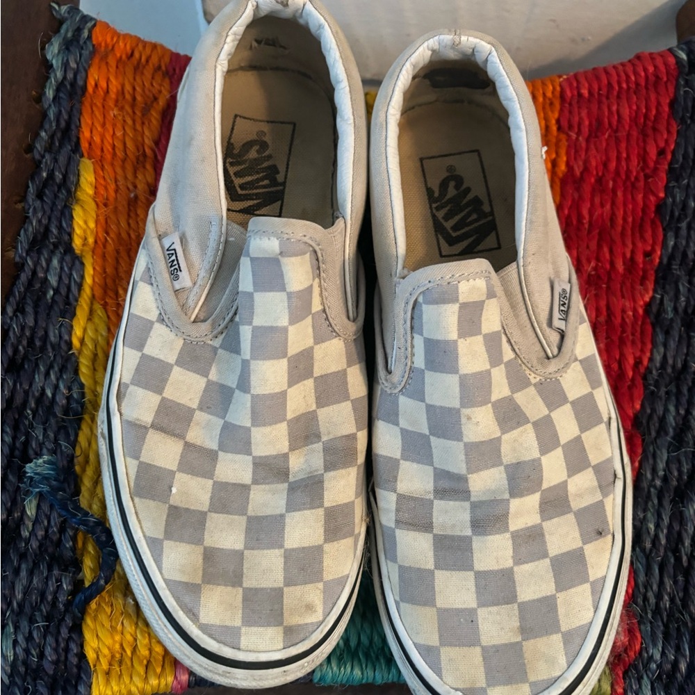 Checkered Lavender Vans Womens 7.5